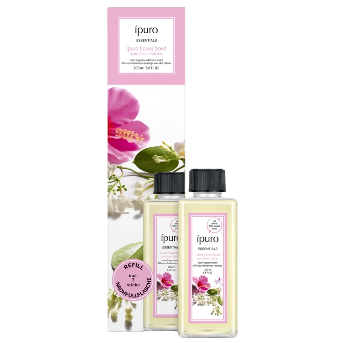 Ipuro geurdiffuser navulling flower bowl 200ml
