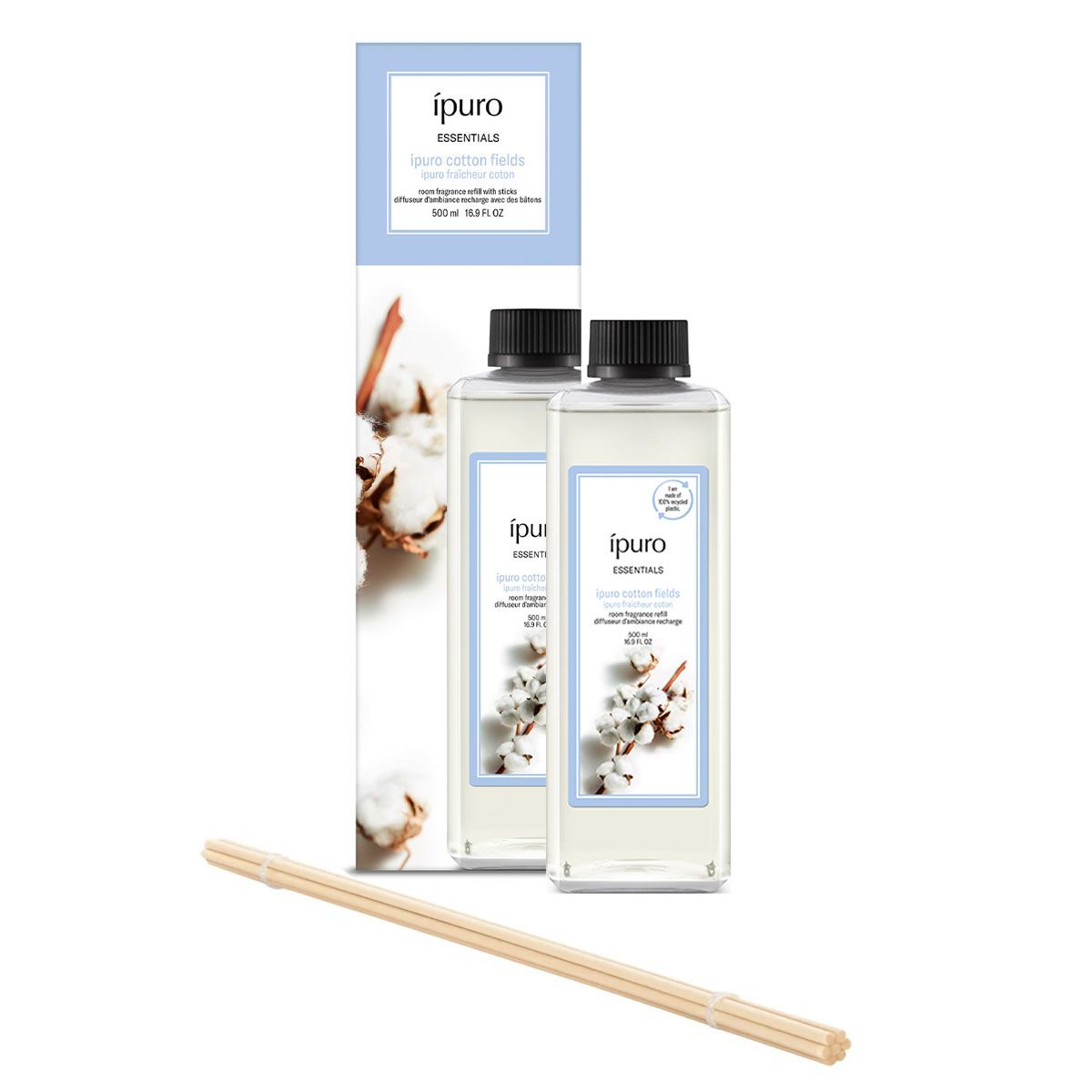 Ipuro geurdiffuser navulling cotton fields 500ml