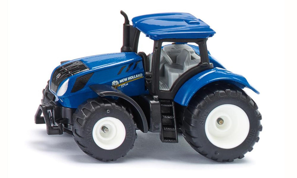 Ciągnik Siku New Holland 6,7 cm, odlewany ciśnieniowo, w skali 1:87, niebieski