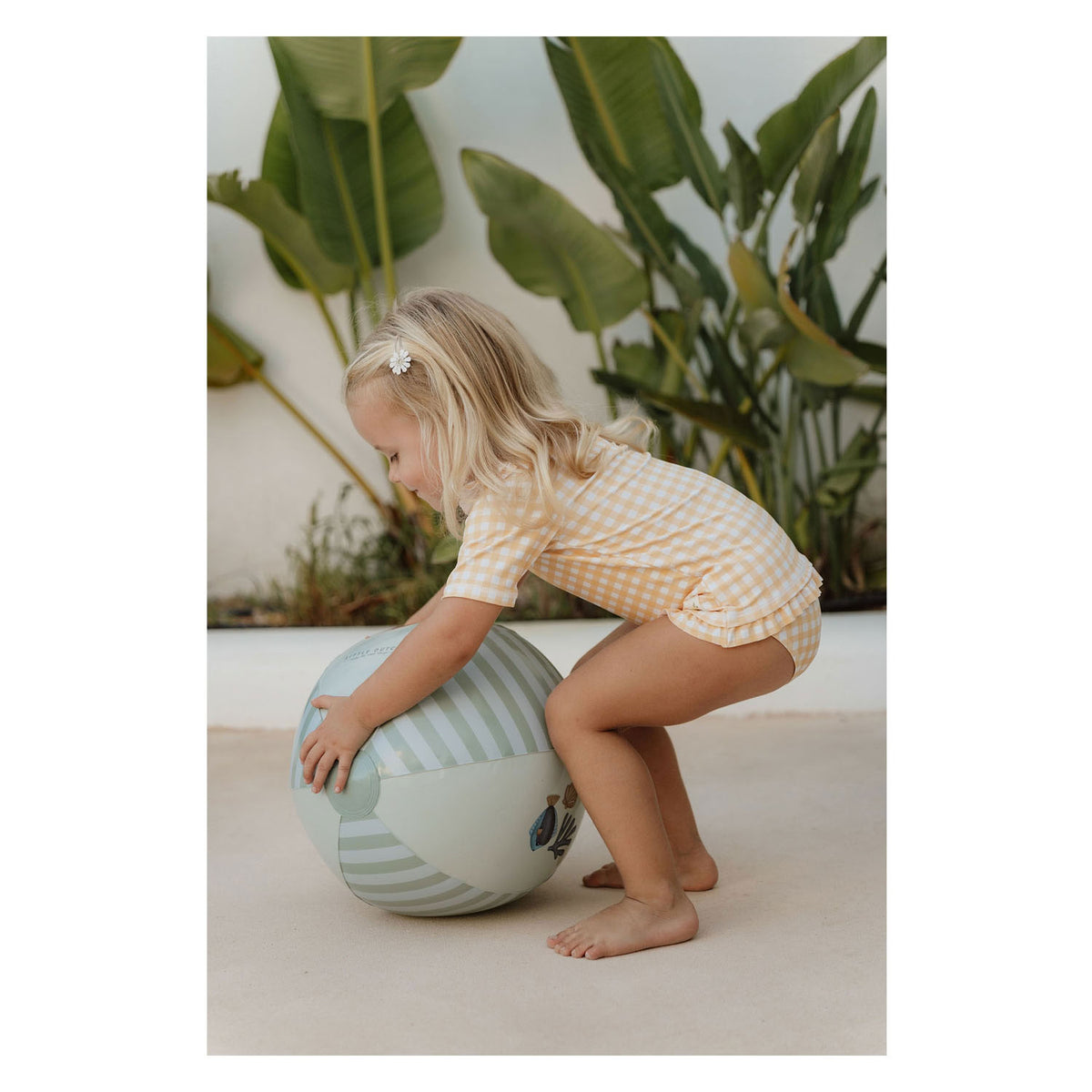 Rubo Toys mała holenderska piłka plażowa o świeżej zieleninie, 35 cm