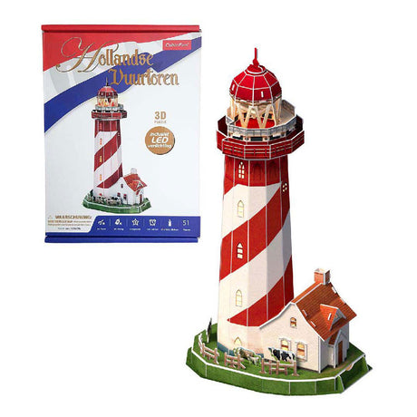 Cubic fun puzzle 3D latarnia morska LED, 51szt.
