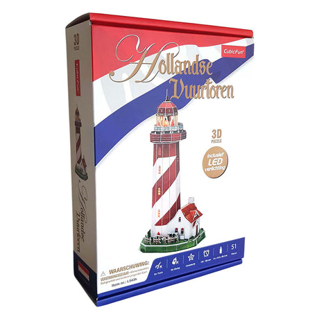Cubic fun puzzle 3D latarnia morska LED, 51szt.