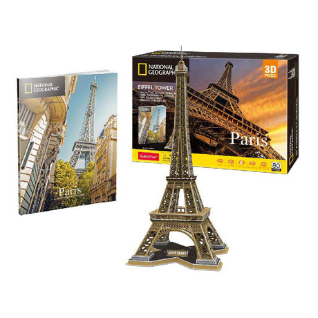 Puzzle sześcienne National Geographic 3D Wieża Eiffla - 80 elementów - wysokość 70,9 cm