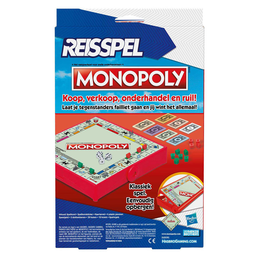 Gra podróżna Hasbro Monopoly dla 2-4 graczy