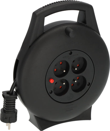 Brennerstuhl vario line szpula kablowa 4-kierunkowa mini szpula zasilająca z uziemieniem (szpula kablowa do użytku domowego, kabel 10 m, wyprodukowana w Niemczech)