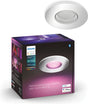 Philips hue xamento - led inbouwspot - badkamerverlichting - gu10 fitting - 1 inbouwspot incl lamp - aanpasbaar wit en gekleurd licht - chrome - ip44 spatwaterdicht - ø930mm - slimme verlichting