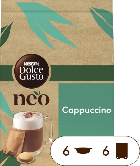 Saszetki z kawą Nescafé dolce gusto neo i cappuccino - 5x 6 saszetek + 6 saszetek na 6 filiżanek kawy