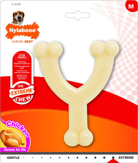 Nylabone Durachew Wishbone Wolf - zabawka dla psa - 145x120x20 mm beżowy m