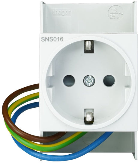 Modułowe gniazdo ścienne Hager Vision - vks09sw - e32bn