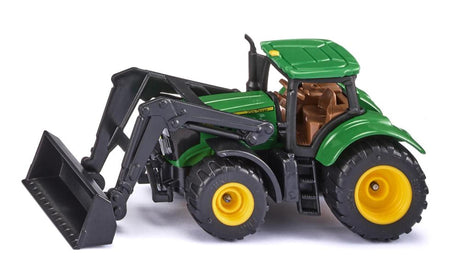 Ciągnik Siku 1395 John Deere z ładowaczem czołowym 93x35x42mm