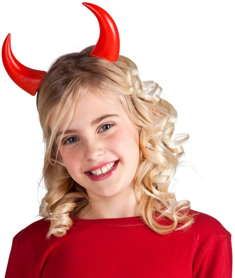 Rogi diabła Boland - czerwone - PCV - diadem - opaska - Halloween - karnawał