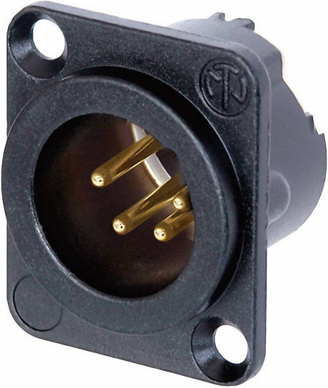 Neutrik nc4md-lx-b złącze xlr wtyk kołnierzowy, styki proste ilość pinów: 4 czarny 1 szt.