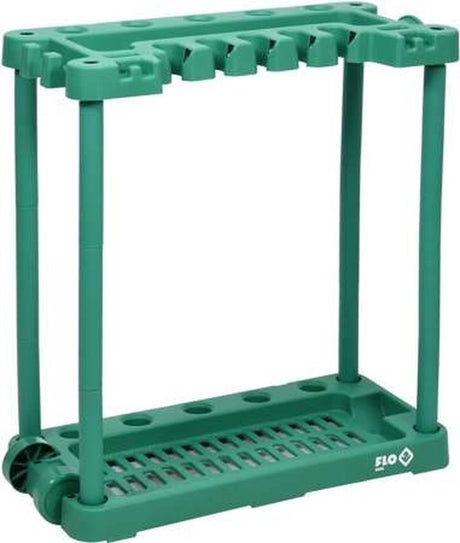 Stojak na narzędzia ogrodowe Flo - 84 x 74 x 35 cm - plastik - zielony - max. 45 kg