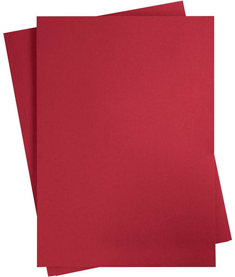 Tektura kolorowa, A2, arkusz 420x594 mm, 180 gr, świąteczna czerwień, 10 ark. 1 op.
