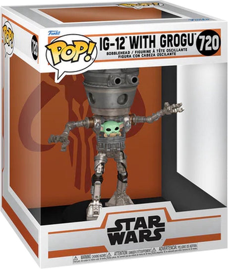 Funko pop deluxe: gwiezdne wojny: mandalorian - ig-12 z grogu pop #720