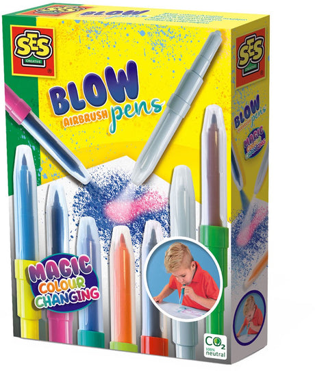 Ses Creative - pisaki dmuchane - magiczna zmiana koloru - pisaki dwukolorowe - łatwo zmywalne - z pisakiem zmieniającym kolor