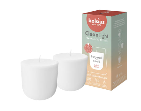 Uzupełnienie zapachowe Bolsius Clean Light Bergamotka Neroli