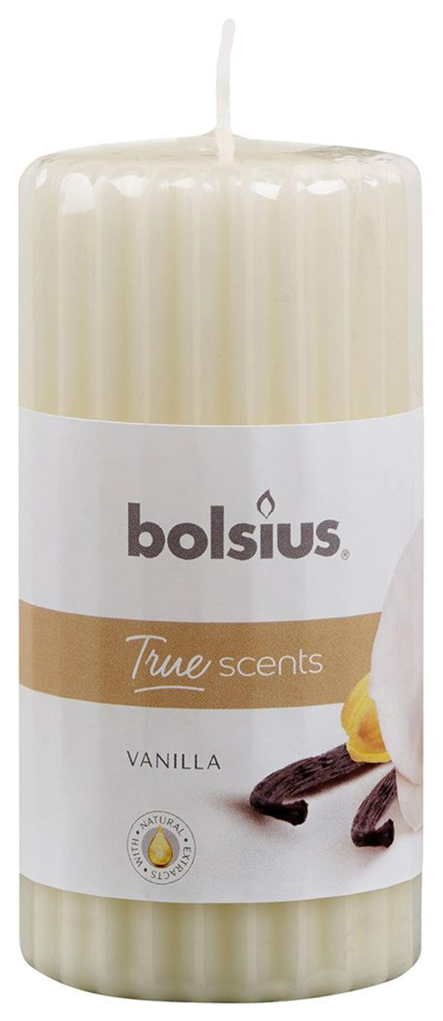 Świeca okrągła Bolsius o zapachu wanilii 120 58