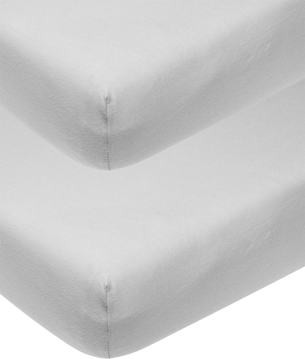 Prześcieradło dziecięce Meyco Baby Uni - 2 szt. - jasnoszary - 60x120cm