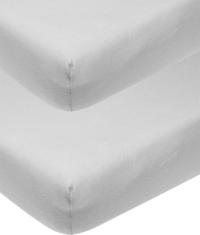Prześcieradło dziecięce Meyco Baby Uni - 2 szt. - jasnoszary - 60x120cm