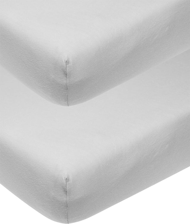 Prześcieradło dziecięce Meyco Baby Uni - 2 szt. - jasnoszary - 60x120cm