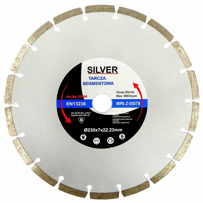 Silver diamantschild 350*25,4 segmentair voor beton