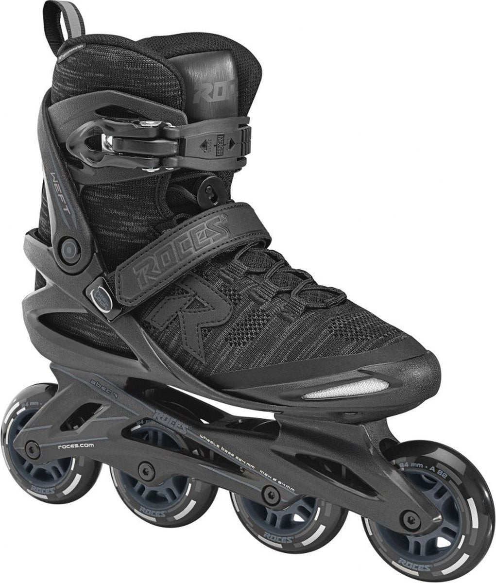 Rolki Roces weft thread 84 unisex – koła 4x84mm – rolki fitness – czarne – rozmiar 40