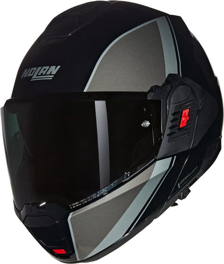 Kask systemowy Nolan n120-1 verniciatura special 341 czarnoszary srebrny błyszczący - rozmiar xl - kask