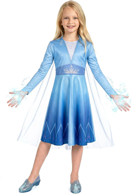 Przebranie Disney - Kraina Lodu 2, Elsa Traveling Basic Plus, rozm. M (7-8 lat), dziewczęta