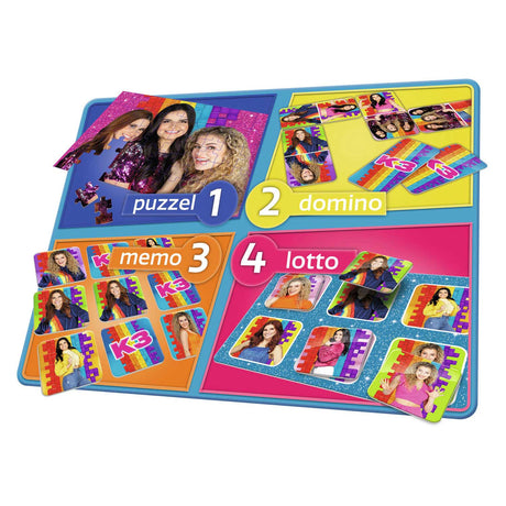 Gra K3 - gra 4 w 1 - notatka, domino, puzzle i lotto
