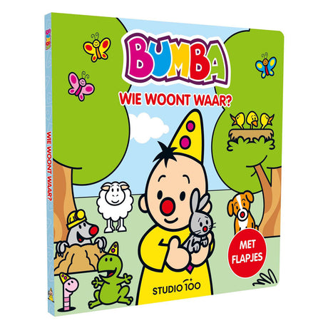 Książka planszowa Bumba Studio 100 z klapkami - kto gdzie mieszka?