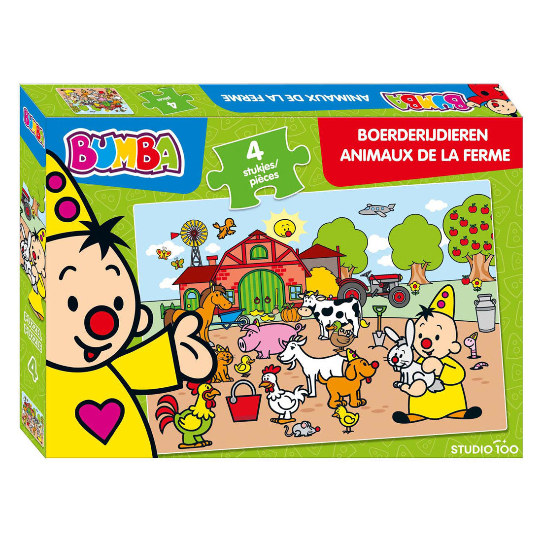 Studio 100 bumba puzzle zwierzęta hodowlane, 4 szt.