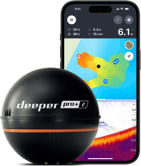 Echosonda GPS Deeper pro+ 2 – bezprzewodowy sonar do obserwacji brzegu i łodzi