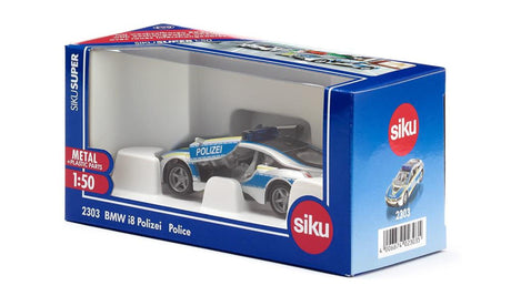 Samochód policyjny Siku 2303 BMW i8 (niemiecki) 94x45x27mm