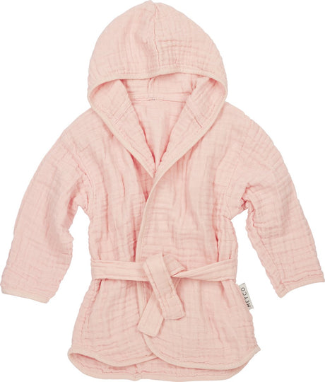 Szlafrok dziecięcy Meyco Baby Uni - wstępnie wyprany hydrofilowy - delikatny róż - 98 104