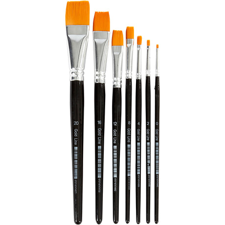 Firma Creativ http: www.cchobby.nl gold-line-penselen-size-0-2-4-8-12-16-20-l-16-5-21-cm-b-1-7-mm-flat-7-piece-1-box