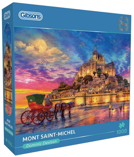 Gibsons - mont saint-michel (dominic davison) - 1000 elementów 68×49cm (szer.×wys.) - układanka dla dorosłych