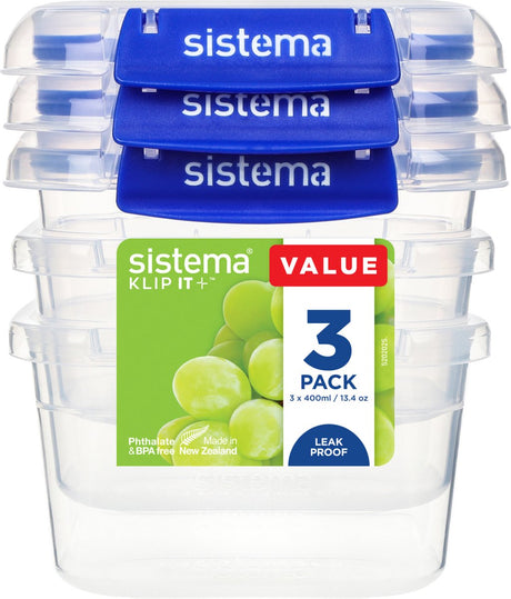 Sistema klip it + zestaw 3 pudełek do przechowywania