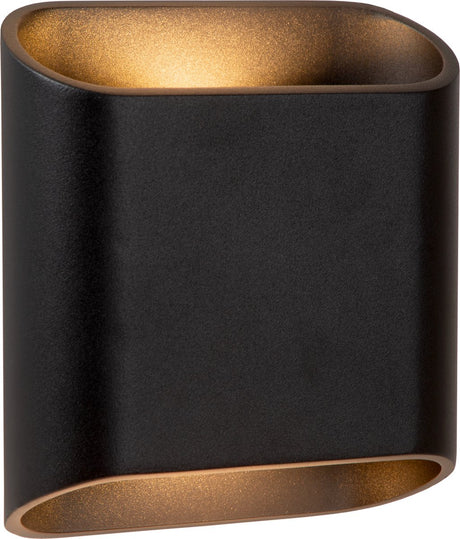 Lucide atila - kinkiet wewnętrzny, zewnętrzny - LED ściemnialny - 2x5w 2700k - ip65 - czarny