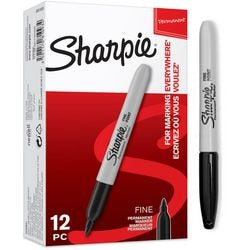 Markery permanentne Sharpie s0810930 1,0 mm czarne 12 sztuk