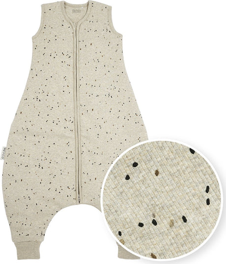 Kombinezon dziecięcy Meyco Rib Mini Spot dla niemowląt – piaskowy melanż – 80 cm – 2,0 tog