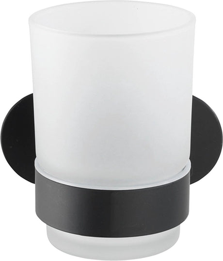 Kubek na szczoteczkę do zębów Wenko turbo-loc® orea uno stal nierdzewna czarny mat - uchwyt na szczoteczkę do zębów - mocowanie bez wiercenia - samoprzylepny - 10 lat gwarancji