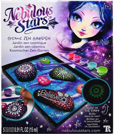 Mgliste gwiazdy - malowanie kamieni