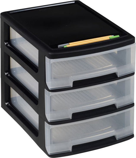 System szuflad Curver Babel a4 - 3x5l - 35x26,5x31,3 cm - czarny