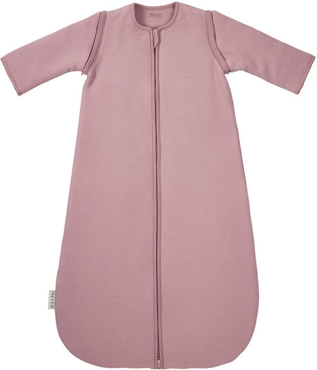 Meyco baby studio collection classic baby slaapzak - afritsbare mouwen - purple pink - 70cm - 2.5 tog