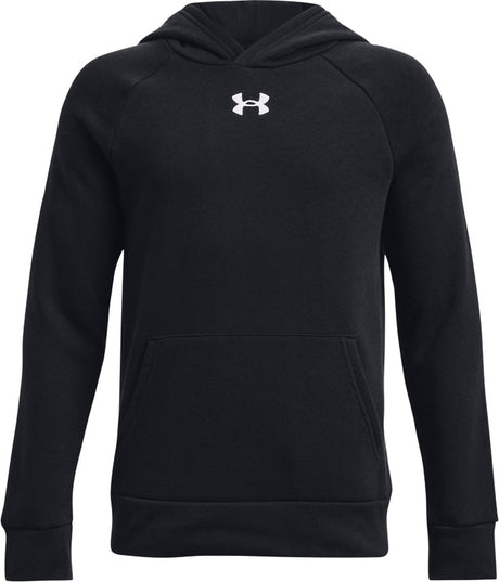 Chłopięca koszulka sportowa Under Armour Ua Rial z kapturem i kapturem, czarno-biała