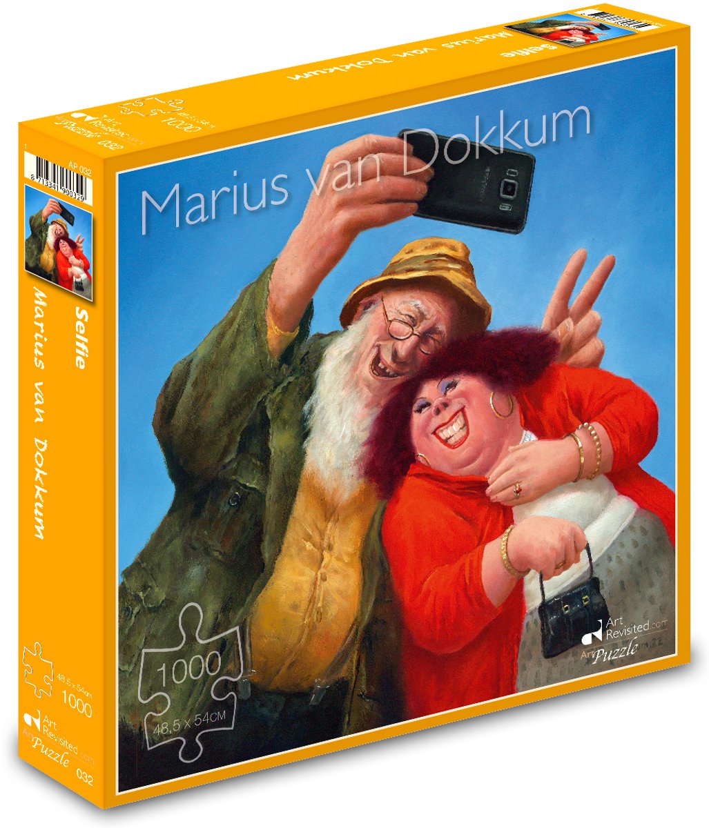 Selfie z puzzlami Mariusa van Dokkuma -