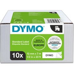 Taśma etykietowa Dymo 45013 błyszcząca 12 mm czarno-biała