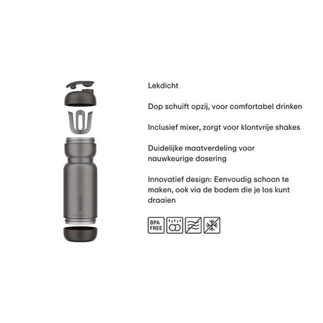 Kubek sportowy Mepal 800ml - brzoskwiniowo-pomarańczowy