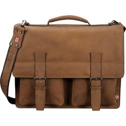 Torba na ramię na laptopa Alassio Earl jasnobrązowa